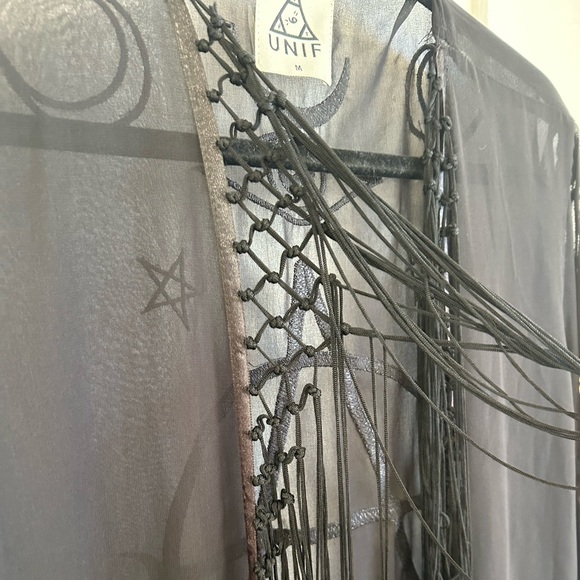 UNIF Wiccan Sheer Black Kimono Jacket - Picture 5 of 12